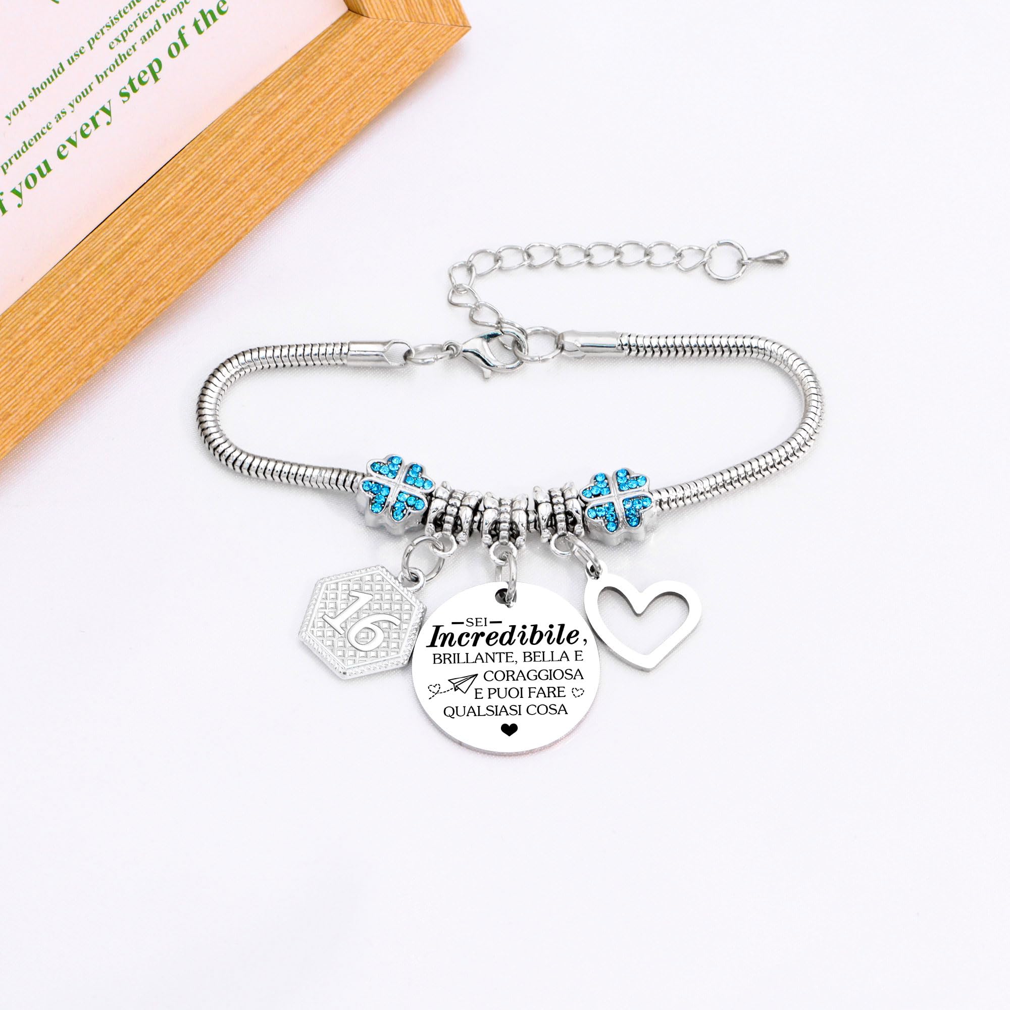 10 °-70 ° Compleanno Regali Braccialetto in Argento Sei Incredibile Regalo per Donne Ragazze Mamma Zia Figlia Cugina Nipote Gioielli di Compleanno Regolabile