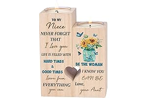 Niece Gifts from Auntie - Candlestick Holder, Perfect Niece Gifts for Christmas or Birthday