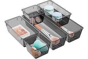 WOWBOX 12 Pack Black Makeup Drawer Organizer