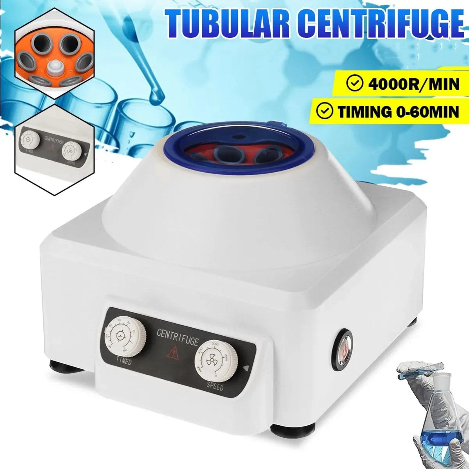 Máquina centrífuga, centrífuga PRP, rango de tiempo de 0 a 60 minutos/4000 rpm, máquina de laboratorio extractora para separar suero y grasa PRP