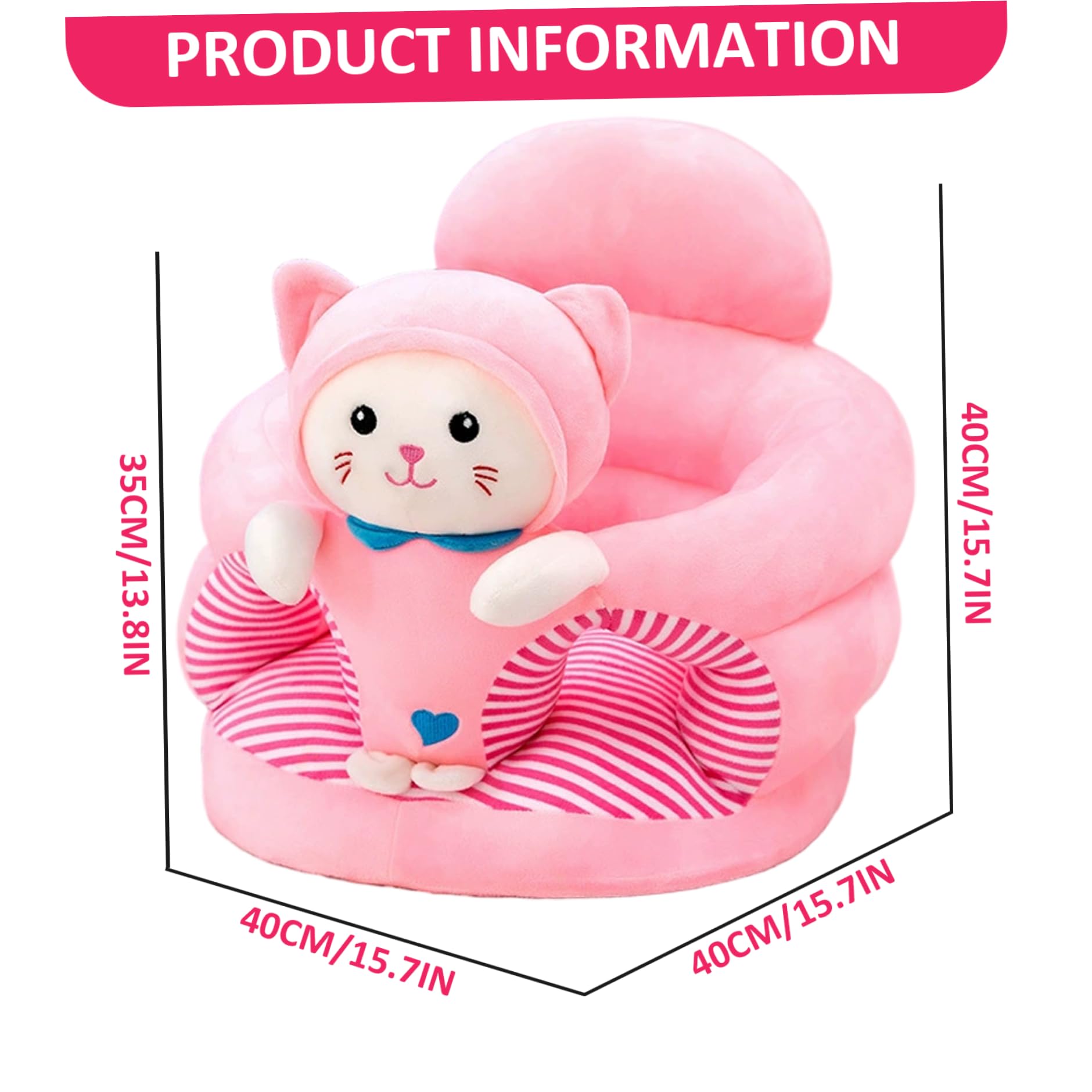 Peluche chaise assise bébé chaton dessin animé mignon canapé soutien chambre salon crèche
