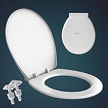 JKC Polypropylene Toilet Seat Cover for Western Toilet/Kamod - Glossy White Slimfit (EWC Seat)