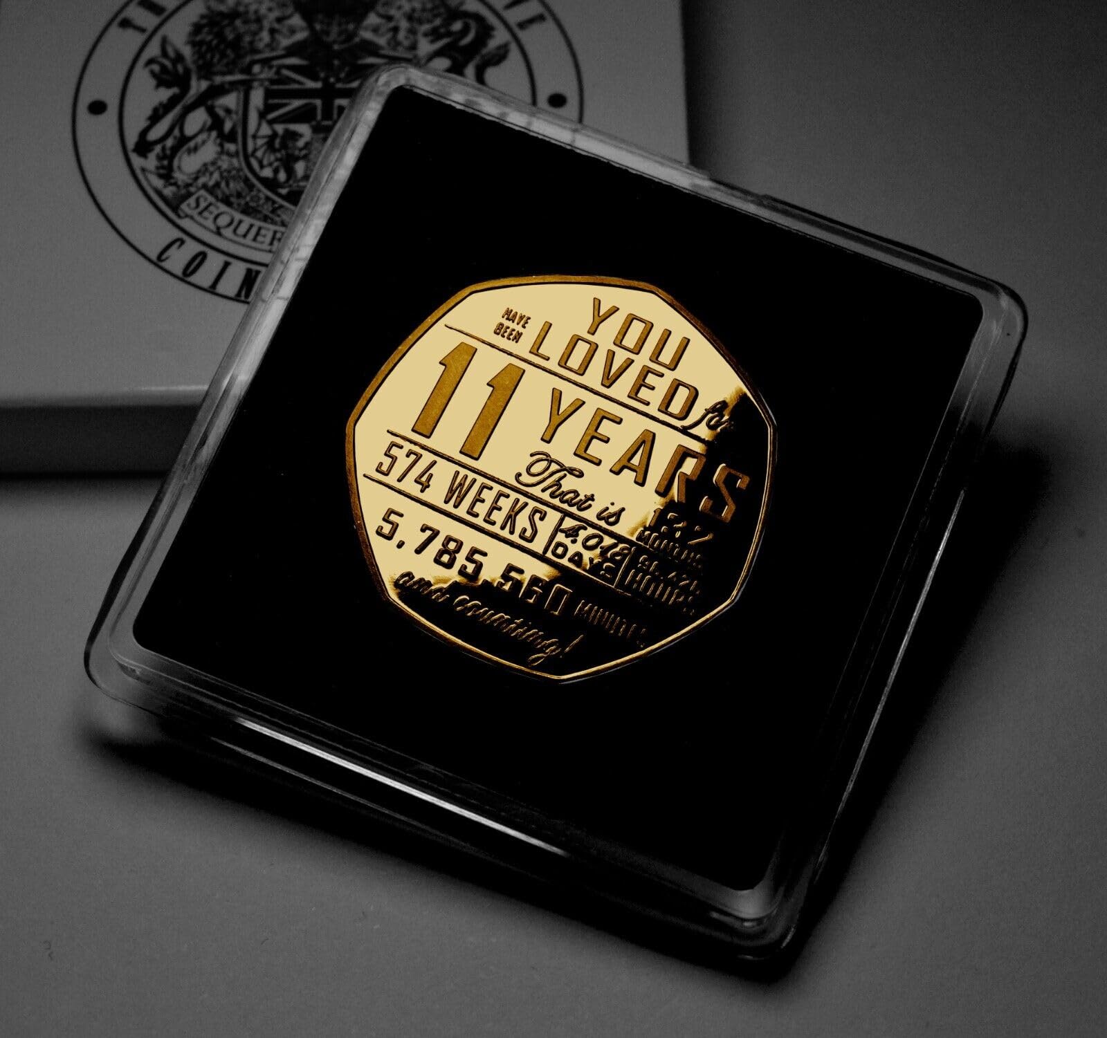 The Commemorative Coin Company Gold 11Th Birthday 24Ct Commemorative In Gift Case. Gift/Present. 11 Years Old Son/Daughter/Grandson/Granddaughter