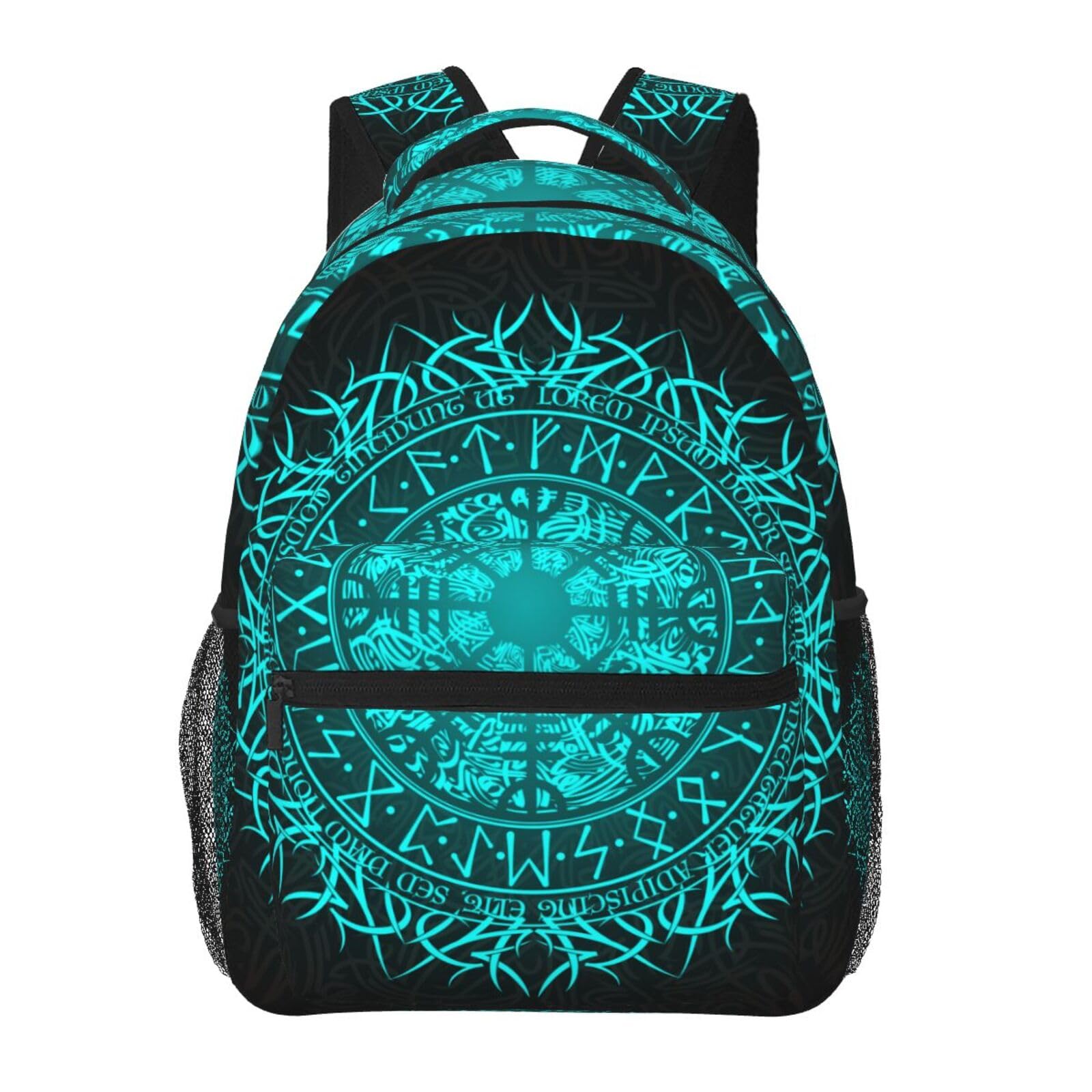 skdjowu Women Men Travel Laptop Backpack Water Resistant Anti-Theft Bag Business Computer Backpack Bookbag Fashion Casual Outdoor Daypack, for Bue Circle Viking Vegvisir Runic Compass