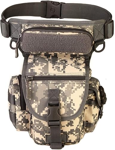 Miniatura 7 de Bolsa táctica de pierna caída, cangurera militar, paquete de muslo, panel MOLLE bolsa de utilidad cruzada sobre la pierna