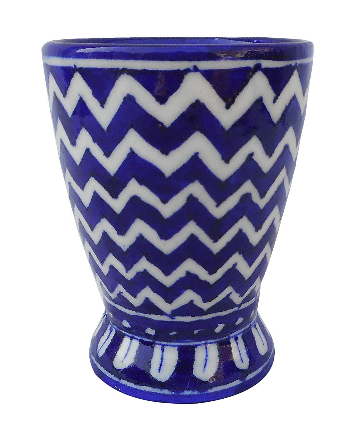 Aditya Blue Art Pottery Pencil Holder, 7.5 cm x 10 cm Amazon.in
