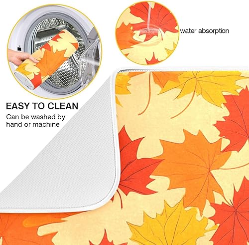 Vista 11 de Tapete de secado de platos de mariposas botánicas para encimera de cocina, almohadilla de secado de microfibra absorbente, grande, 18 x 24 pulgadas