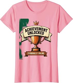 Achievement Unlocked: Terminally Online Retro Design T-Shirt