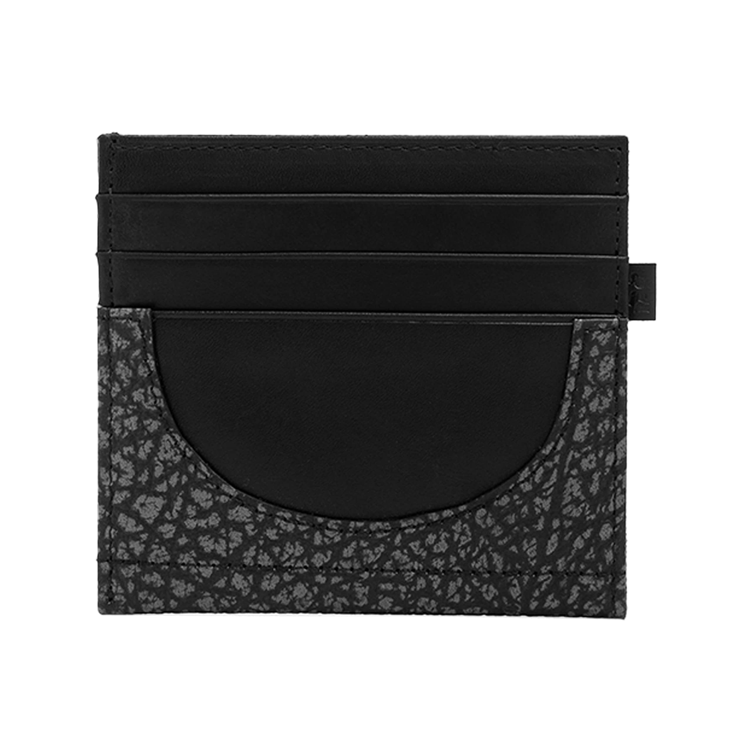 Deniva Prime Card Holder with 3 Easily accessible cards slots and one main compartment for cash and handy notes easy handling and Crafted with elephant print leather for a premium look - Grey