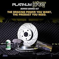 Vista 3 de Hart Brakes Kit Frenos y Rotores Delanteros Pastillas de Freno Delantero Rotores y Pastillas de Freno Pastillas de Freno y Rotores Semimetálicos