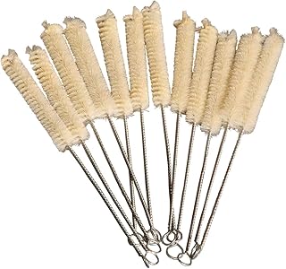 Test Tube Brushes 17mm OD x 50mm L x 150mm TL, Pack of 12