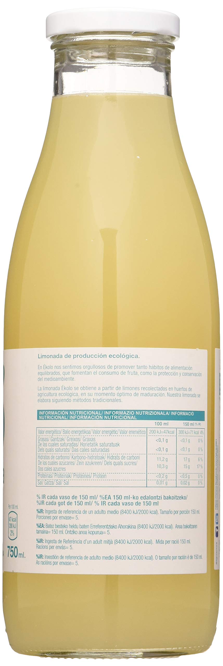Ekolo Limonada Con Agave Ecológica 6 Botellas x 750Ml