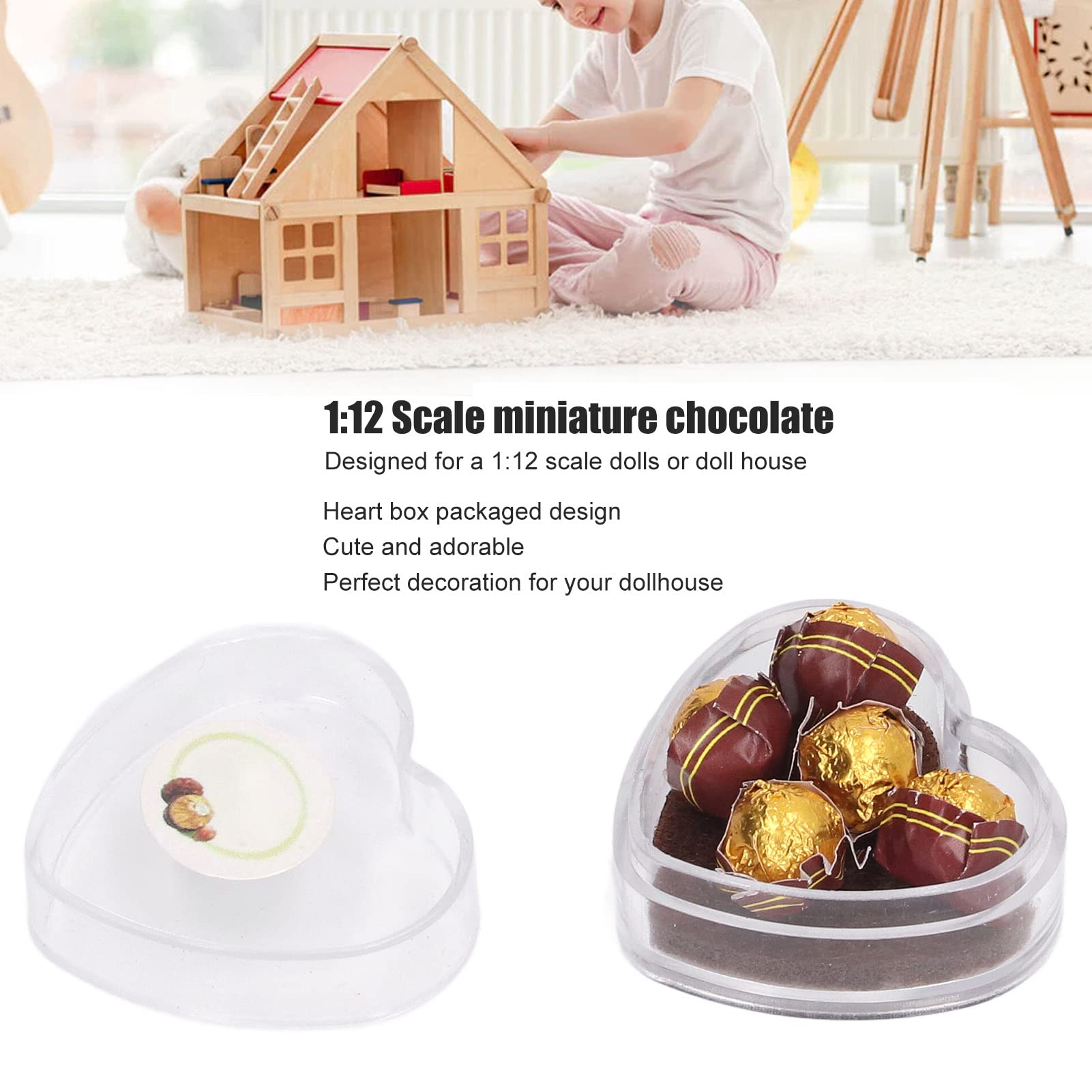 Amazon | 1:12 スケール ドールハウス チョコレート ハートボックス 
