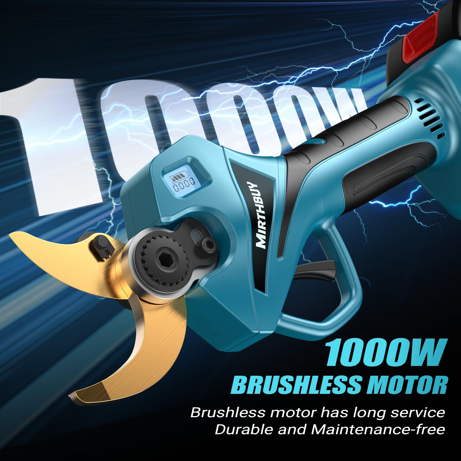 Tijeras de podar eléctricas de 18 V, tijeras de podar inalámbricas, apertura máxima de 60 mm, para Makita BL1830(B), BL1840(B), BL1850(B), BL1860B