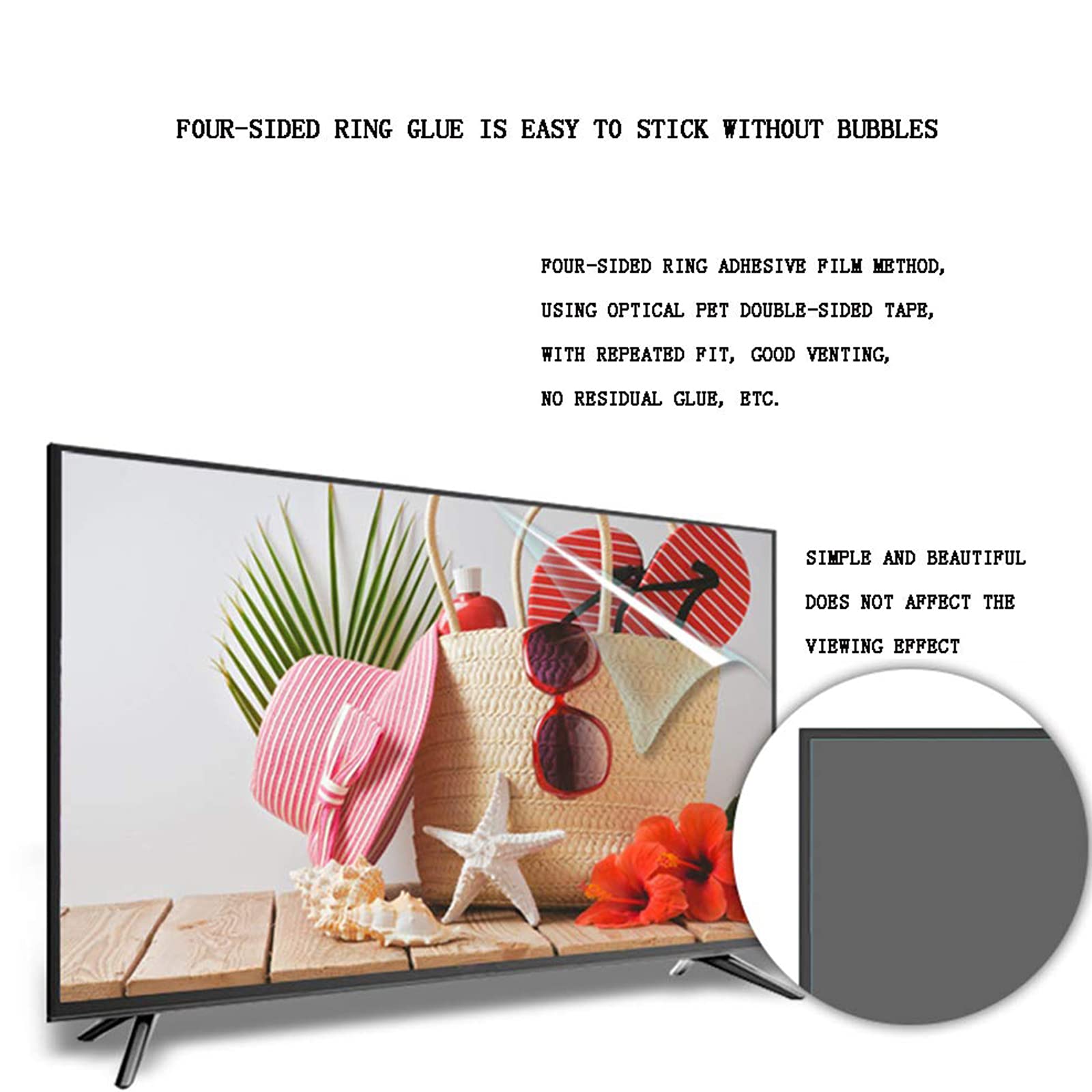 Protector De Pantalla Anti Luz Azul De 40 Pulgadas para TV, Alivia La Tensión Ocular para LCD, Película Protectora De Pantalla