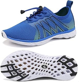 CIOR Boys & Girls Water Shoes Quick Drying Sports Aqua Athletic Sneakers Lightweight Sport Shoes(Toddler/Little Kid/Big Kid) U1ELJSX005-Deep Blue-25