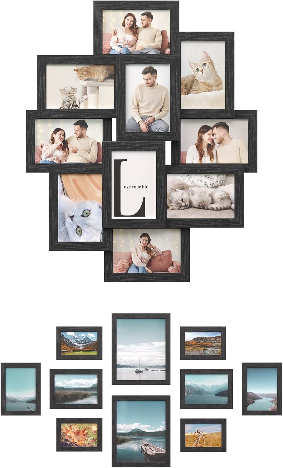 SONGMICS Picture Frames Bundle, Set of 10 4 x 6 Collage