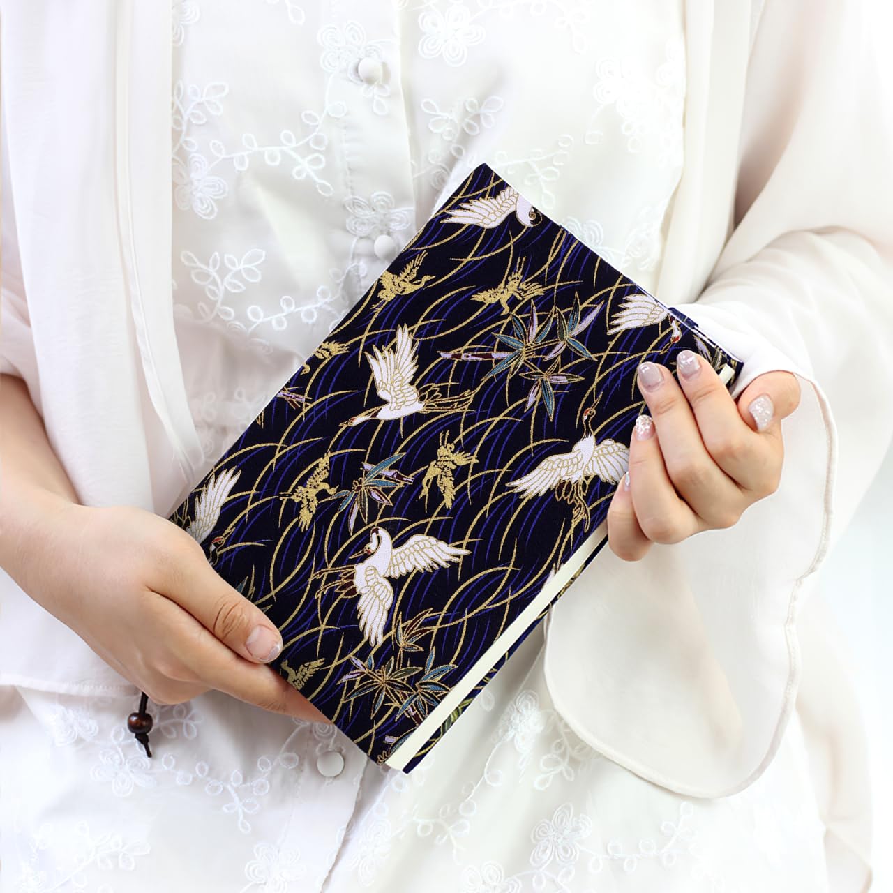 DECHOUS A5 Book Cover Sleeve Fabric Book Cover Protector Washable Book Dust Cover A5 Book Sleeve for Paperback Notebook Diary - Image 2