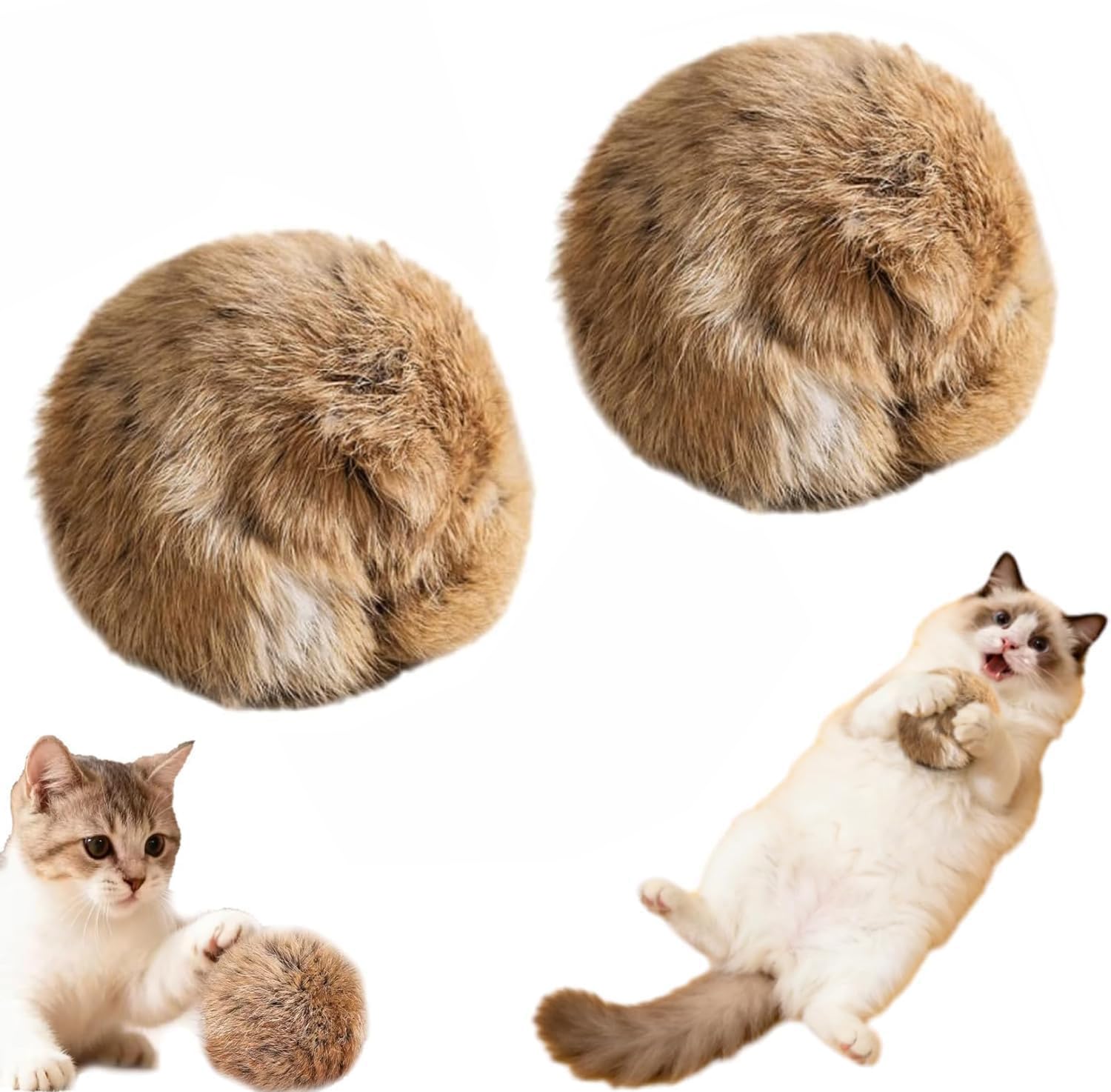 2pcs Rabbit Fur Cat Toys, Cat Nip, Suitable for Guiding Natural Movement Behavior, Cleaning Teeth-image-12