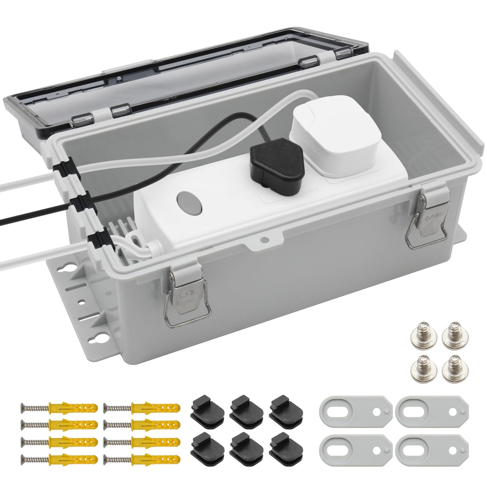 Photo 1 of ***HEAVILY USED***
XGGYA Outdoor Extension Cord Cover for Outside Outlet Plug Cover Waterproof, 9x5x4.3” Outdoor Electrical Box for Outlet Plug,IP67 Outdoor Waterproof Plug-in Distribution Box