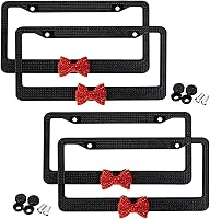 Vista 8 de Zone Tech - Marco brillante para matrícula, paquete de 2 unidades, marco de matrícula con tornillos de montaje