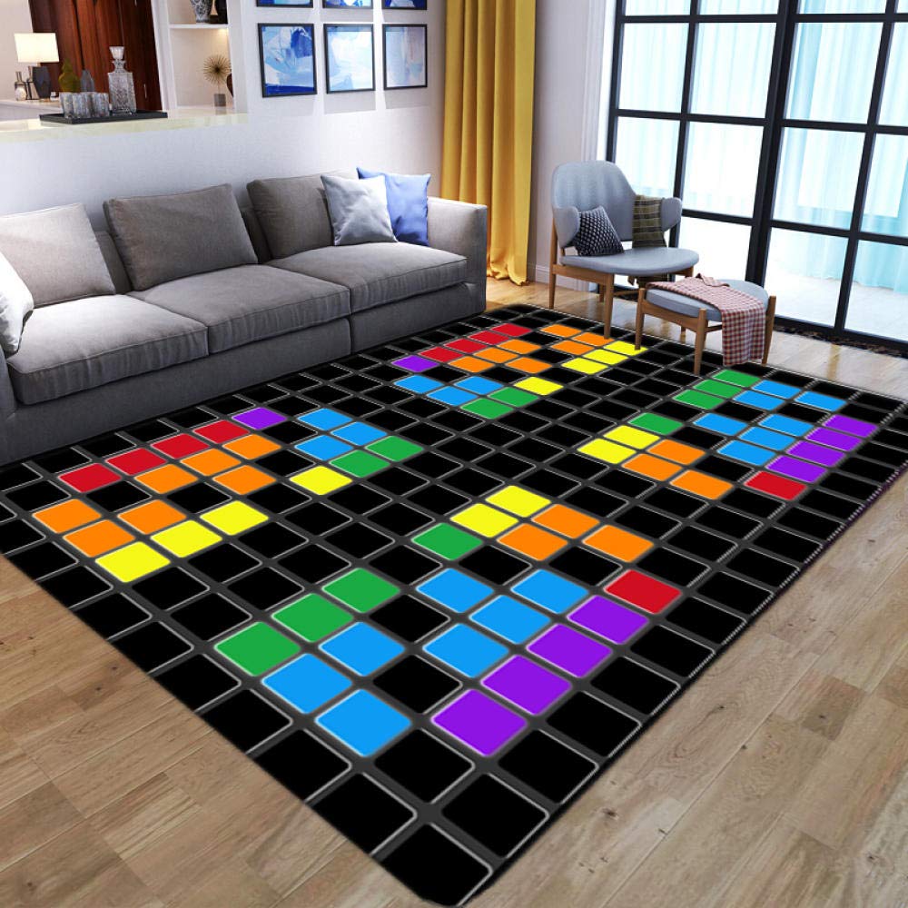 3D dywan do salonu kolorowe geometryczne antypoślizgowe maty podłogowe dzieci maty dla raczkowania korytarz maty maty nocne maty do dekoracji wnętrz