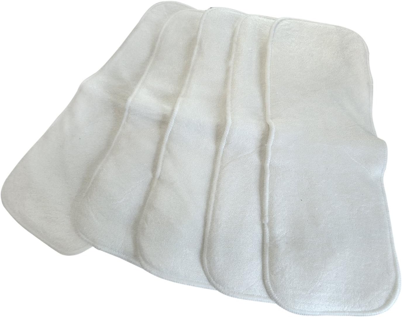 Set of 5 Bamboo Inserts for Washable Reusable Nappy (Bamboo & Cotton)