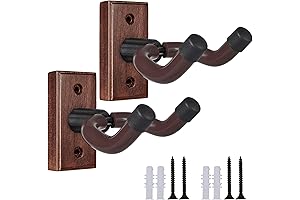 Guitar Rack Wall Sturdy Wooden Mount for Acoustic, Electric Guitar Bass Banjo Wall Hanger Bracket