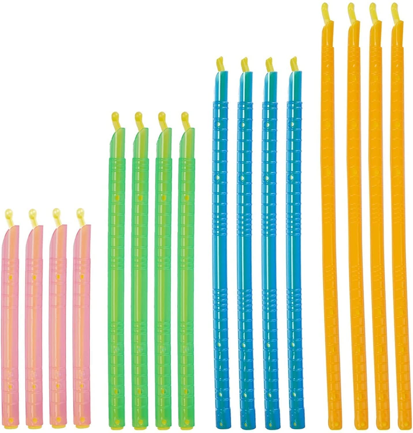 Bag Clips for Bags Plastic Bag Sealer,Portable Sealing Clips Rods Creates True Airtight & Waterproof Seal on Storage Bags For Home Kitchen Use Food Storage Fresh Keeping Reusable Closure (16 PCS）