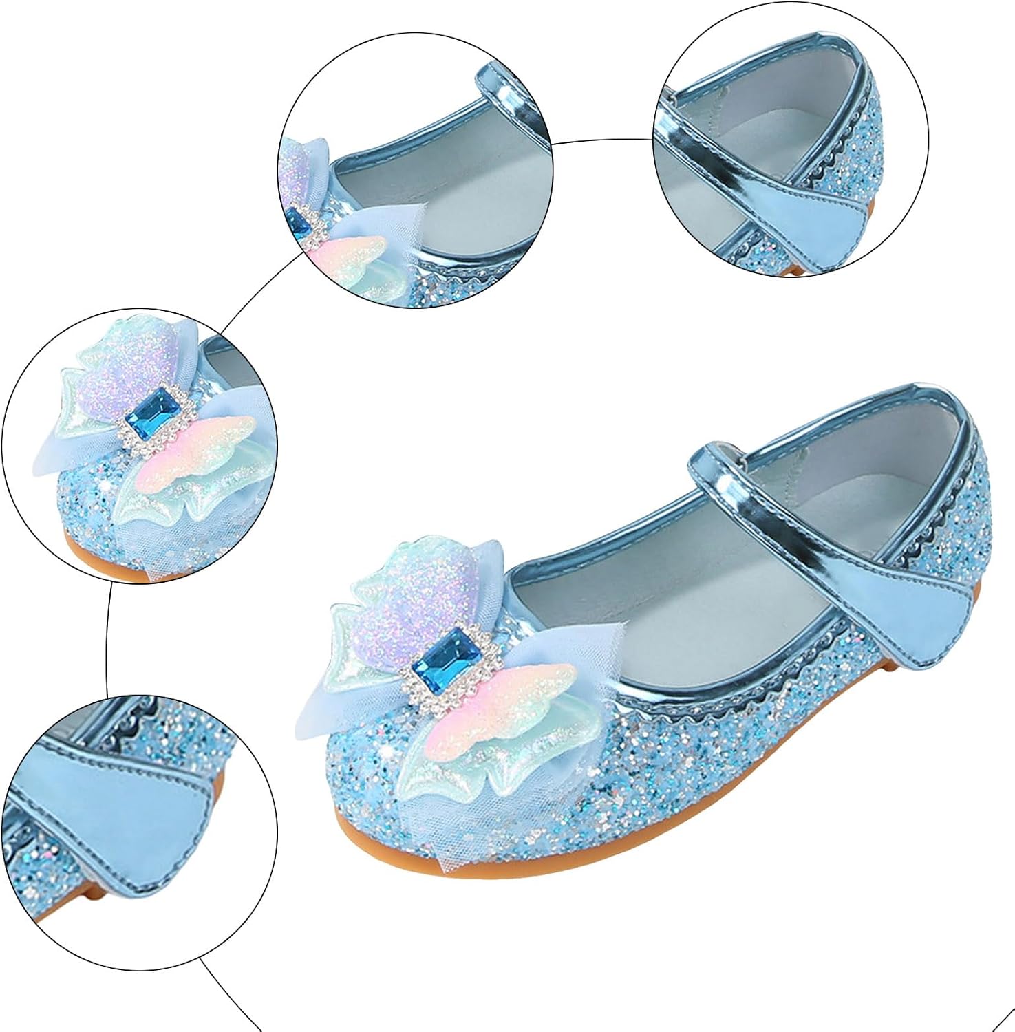 IWIHMIV Toddler Little Girl Mary Jane Dress Shoes Non Slip Comfortable Ballet Flat Party School Shoes with Bow