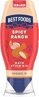 Best Foods Spicy Ranch Chicken Tender Mayonnaise Style Dip Spicy Ranch Delicious Flavor No Artificial Flavors 11.5 Fl Oz