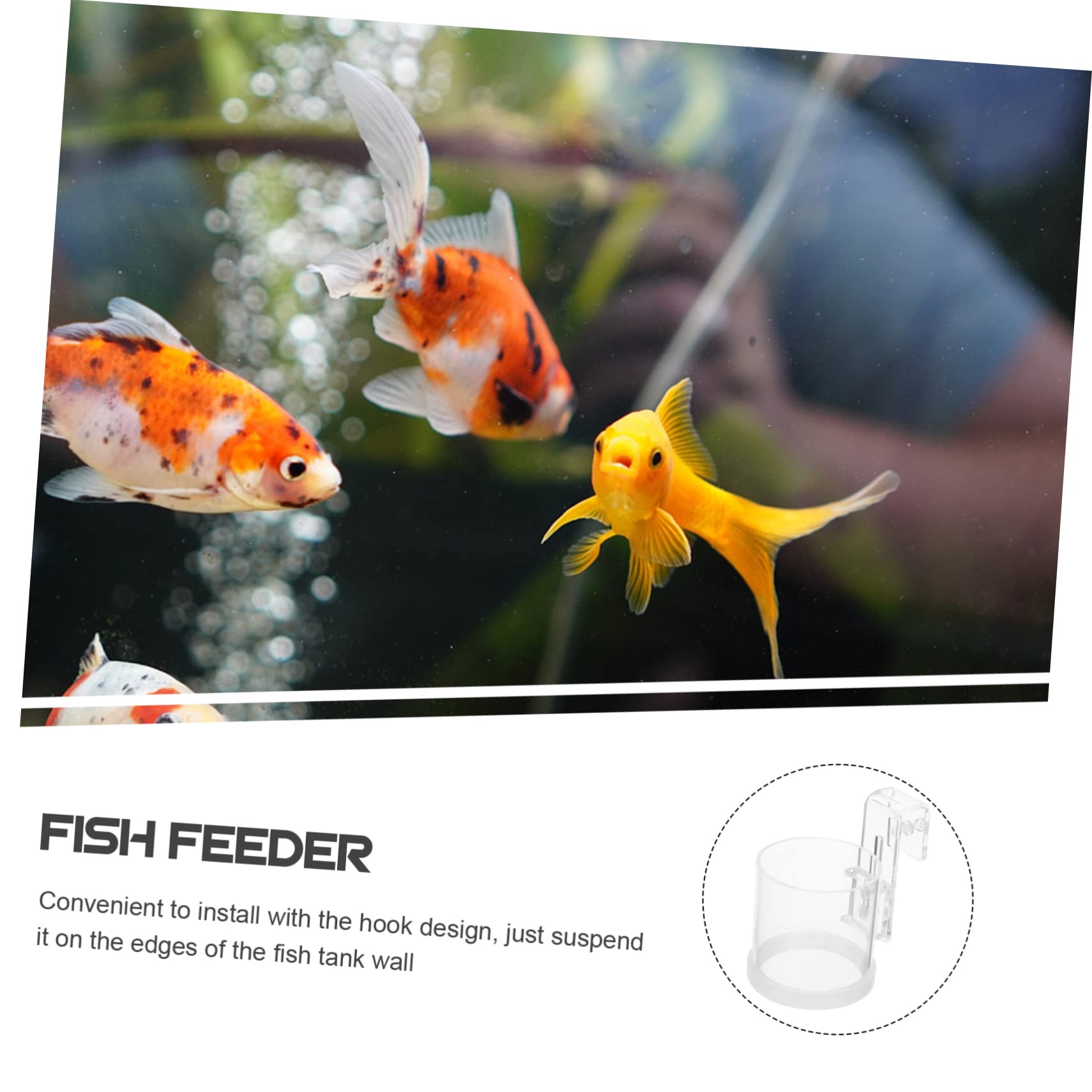 DOITOOL 4piezas Anillo Alimentación para Peces De Acuario Accesorio Ligero De Acrílico Diseño para Comida Flotante para Peces Tropicales y Camarones Compatible Agua Dulce y Salada