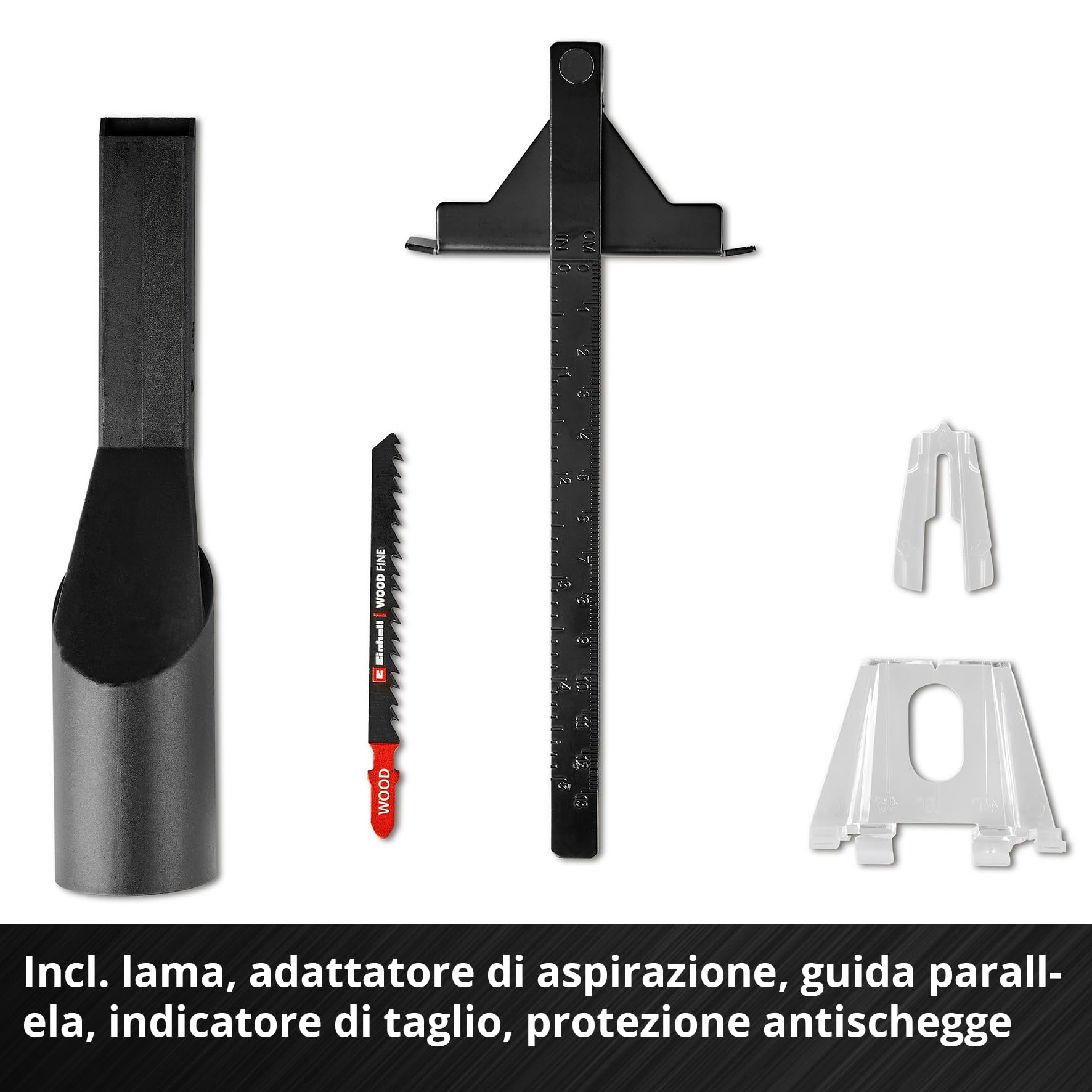Seghetto alternativo Einhell Professional TE-JS 18/100 Li-Solo Power X-Change (18 V, profondità taglio 100 mm su legno, altezza sollevamento 26 mm, passo max. 45º, incl. lama, senza batteria)