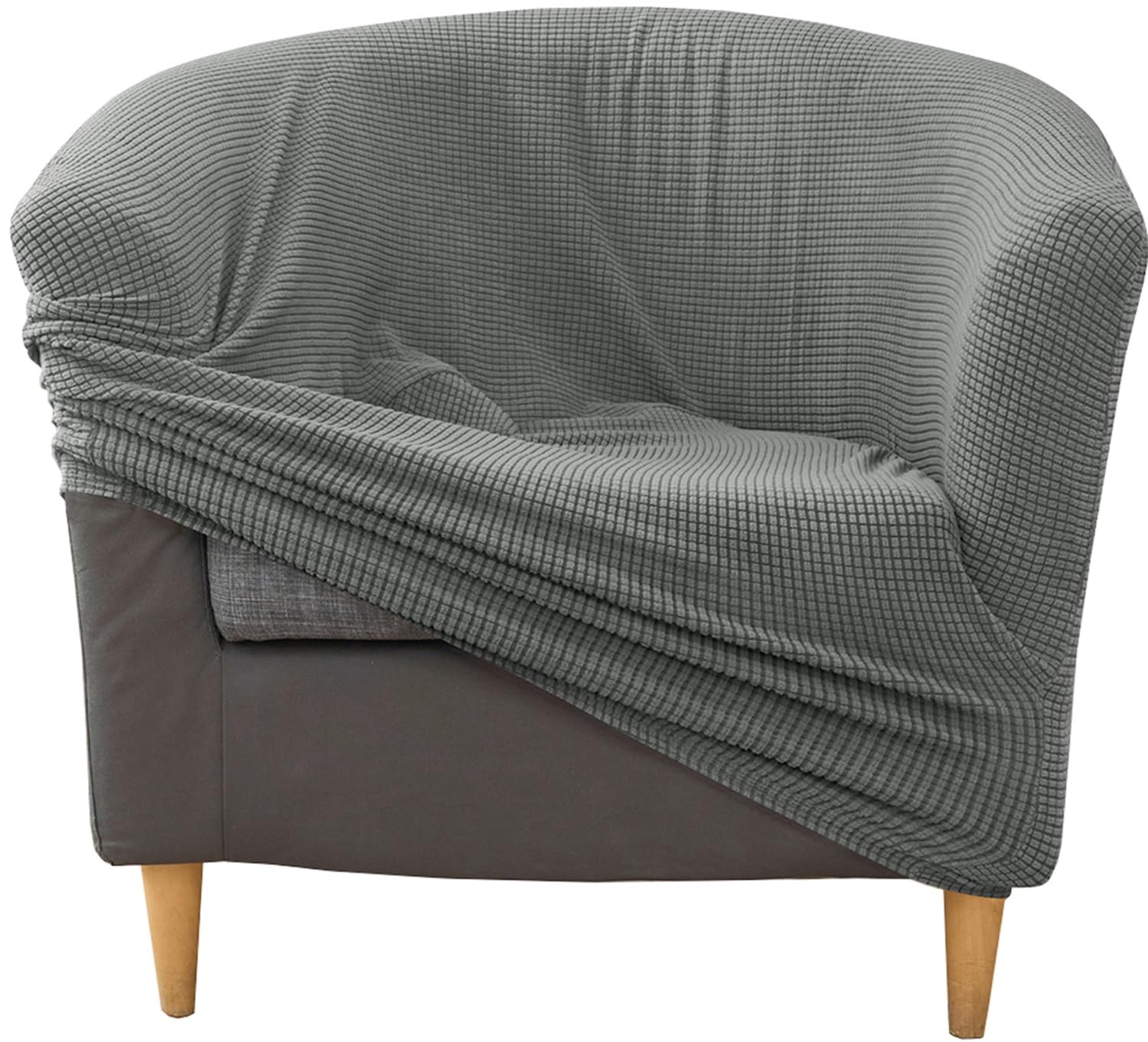 ZGantrix Stretch Club Chair Slipcover 1-Piece Tub Chair Cover Barrel Chair Cover Armchair Slipcover Sofa Cover Couch Furniture Protector with Elastic Bottom for Living Room(Color 4)