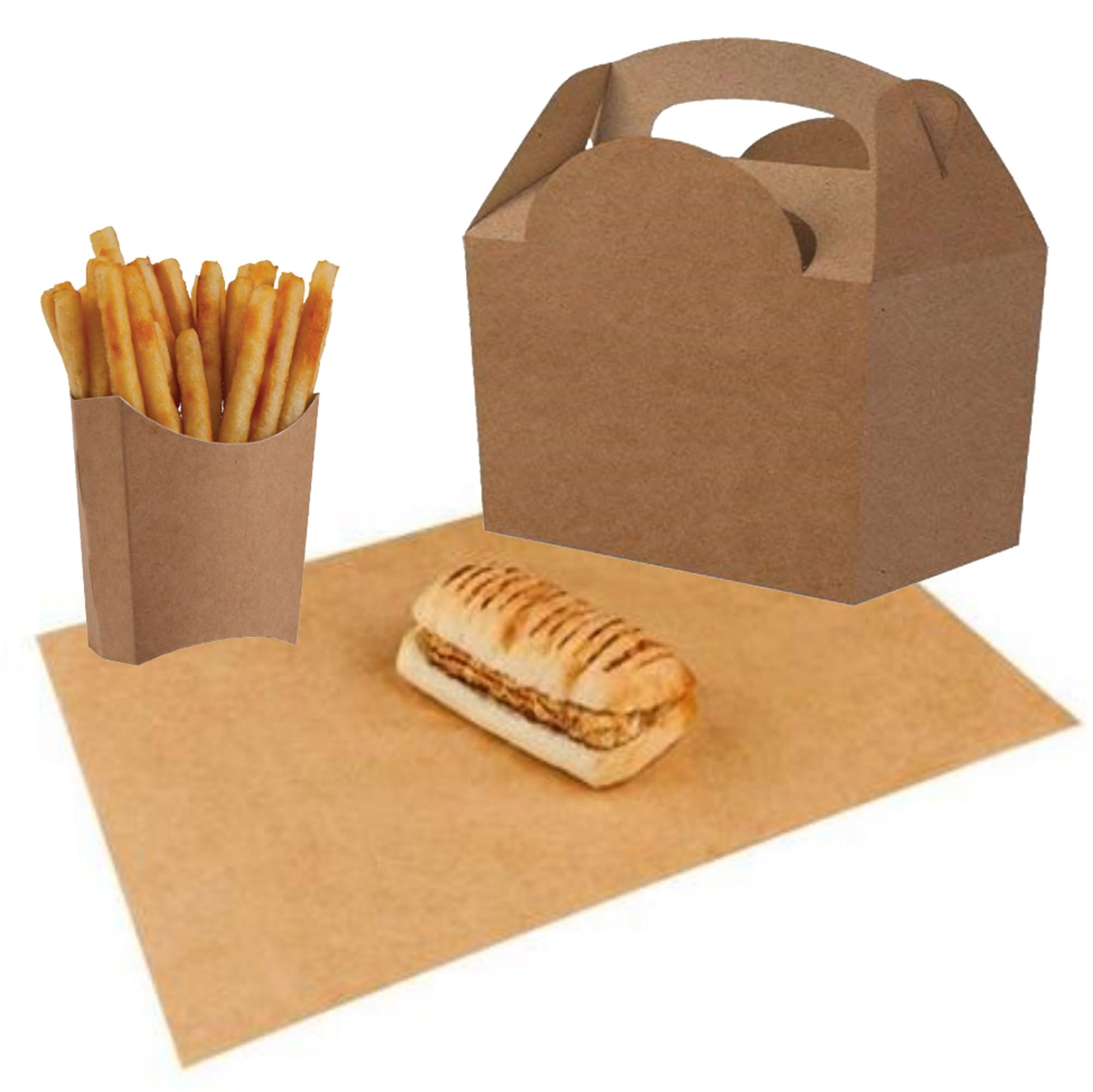 Kraft BBQ Party Set - Kids Happy Meal Takeaway Food Boxes with Chip Scoop & Burger Wrap (5)