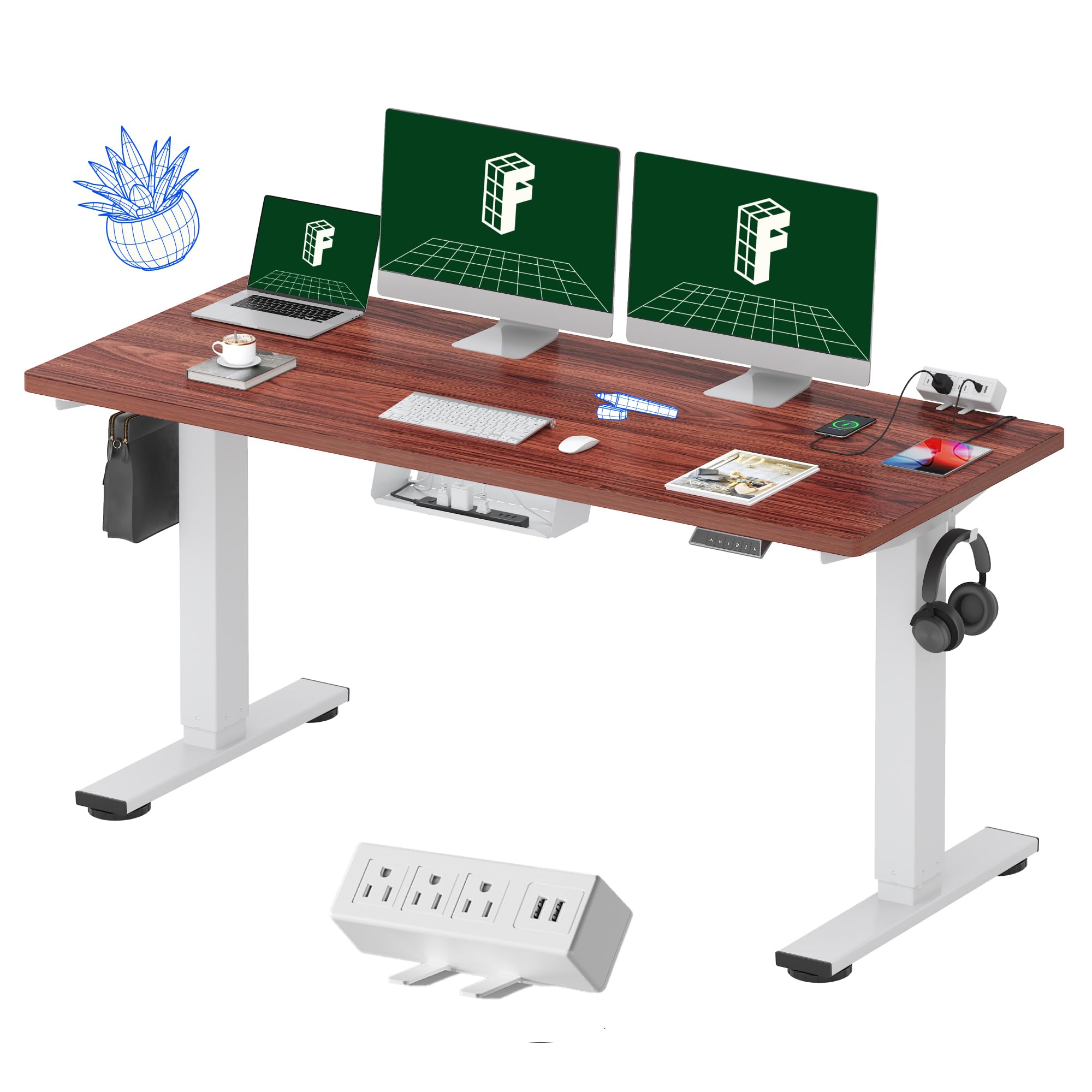 Amazon.com: FLEXISPOT EN2 Whole-Piece Standing Desk with Clamp