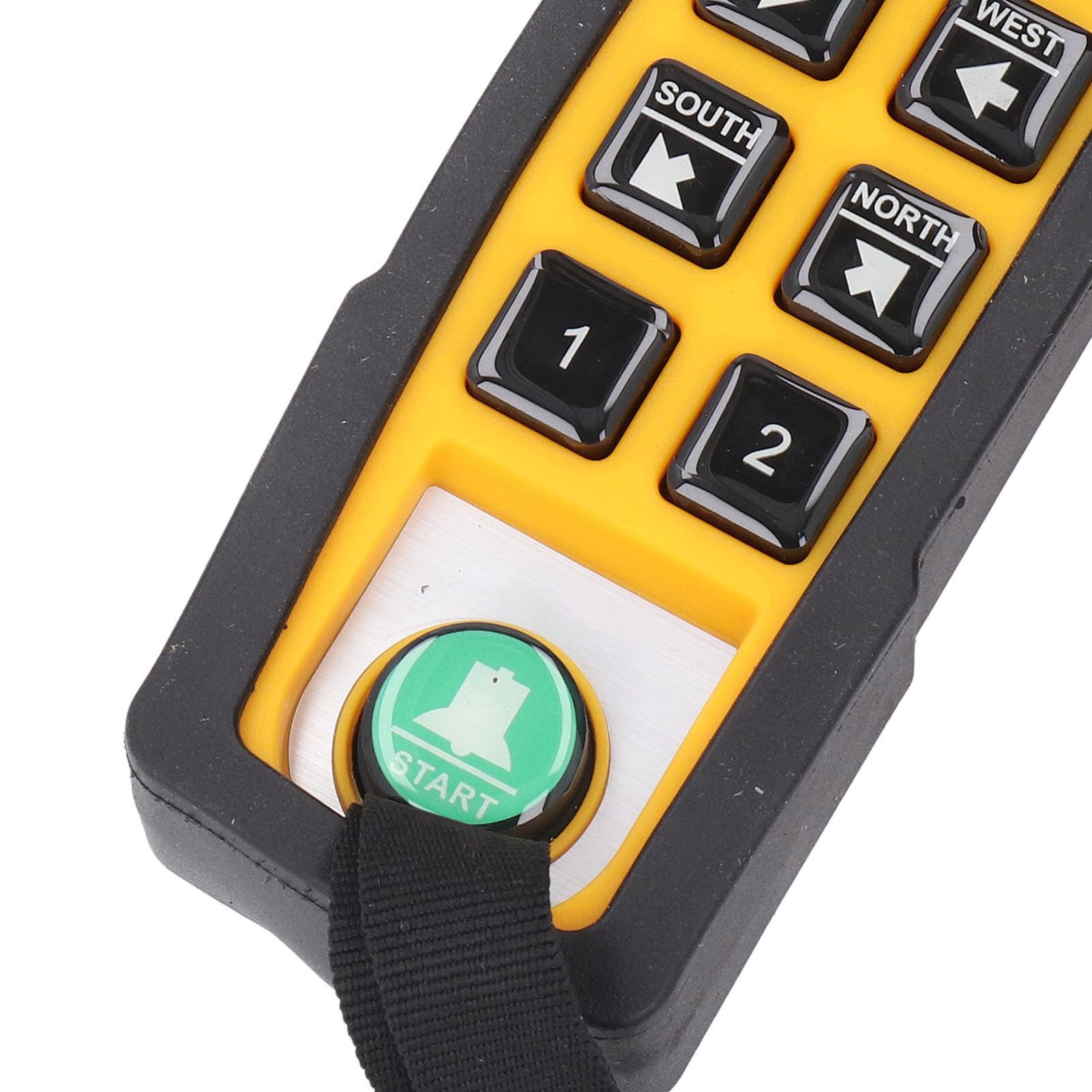 Ejoyous Kit Telecomando Wireless per Gru, Telecomando Industriale ABS con Doppie Maniglie, DC24V Portata 100 M 6 Pulsanti di Direzione, per Gru a Ponte Trasportatore di Sollevamento Macchina NC