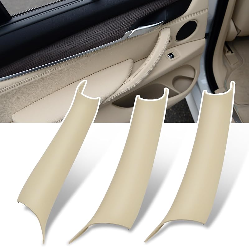 Capas de puxador interno de porta Jaronx para BMW X5 F15/F85 e X6 F16/F86, bege – 3 unidades
