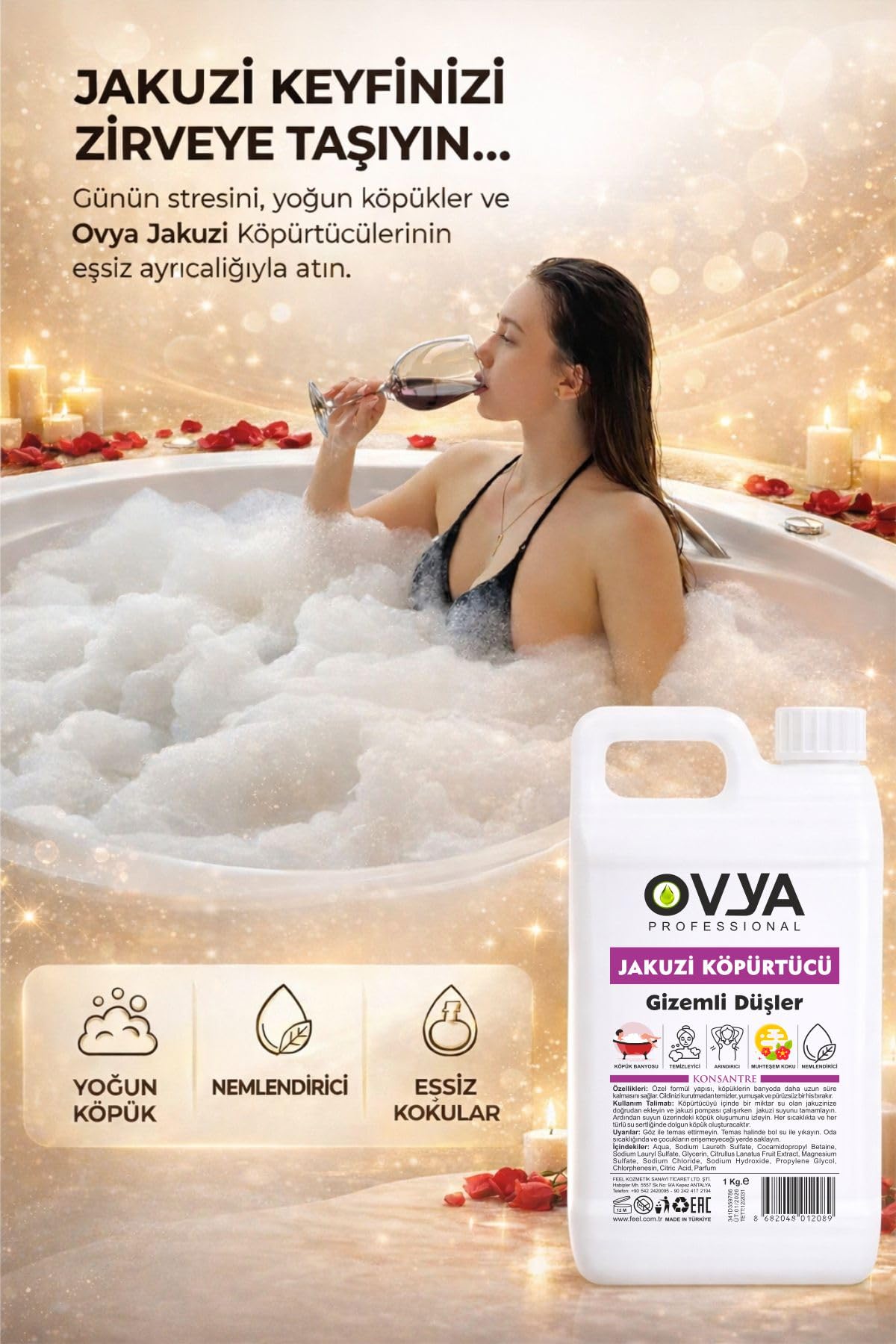 Konsantre Jakuzi Köpürtücü Banyo Köpüğü | Gizemli Düşler