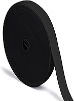 Vista 26 de Bandas elásticas negras para pelucas, carrete de punto de 1 pulgada y 12 yardas de alta elasticidad para costura, banda para cinturas, pantalones