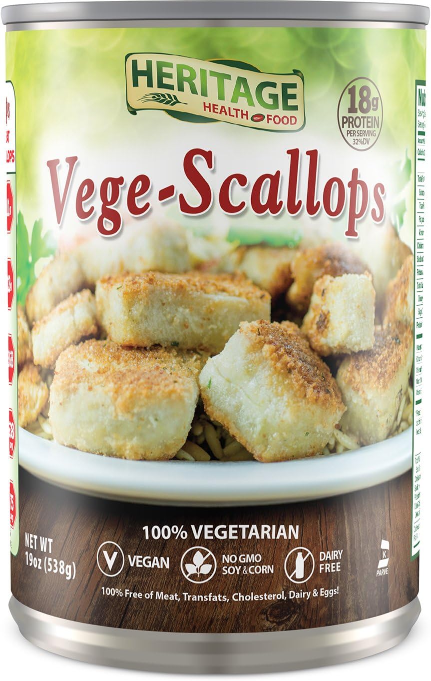 Heritage Health Food , Vege Scallops, 19 Ounce Can (Pack of 6)