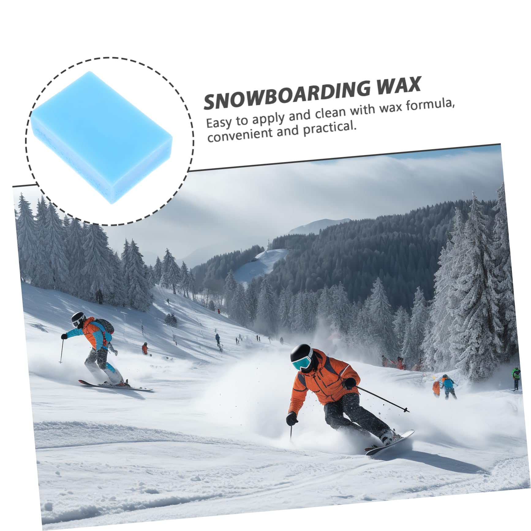 INOOMP de Snowboard Fart de Ski d'hiver fartage de Planche à Neige Snowboards Planche à Roulette la Brosse à Fart de Ski Scrubber de Glissement Blanche