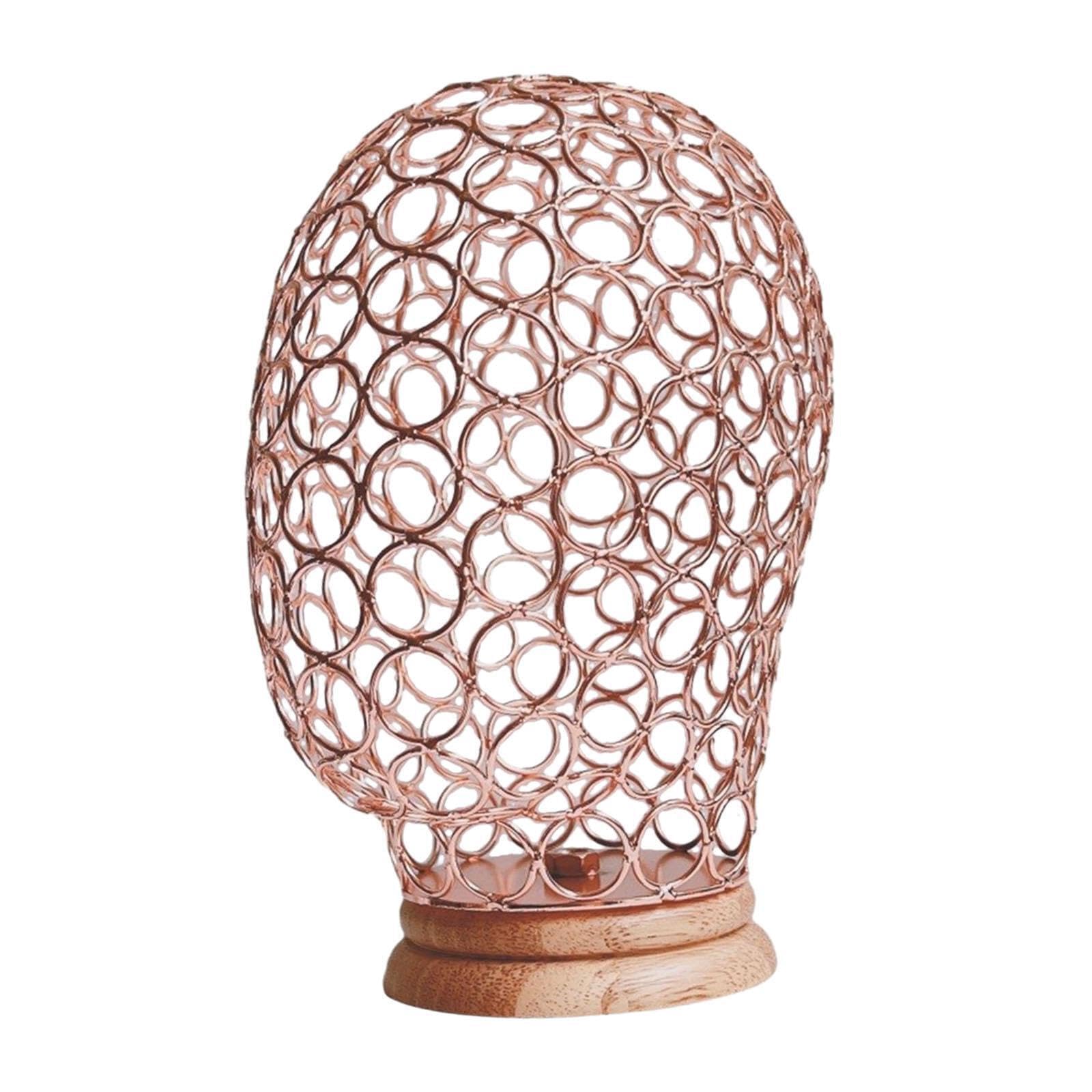 YIXANNX Wig Stand Wig Stand Metal Hollow Mannequin Head , Rose Gold , 53x21.5cm