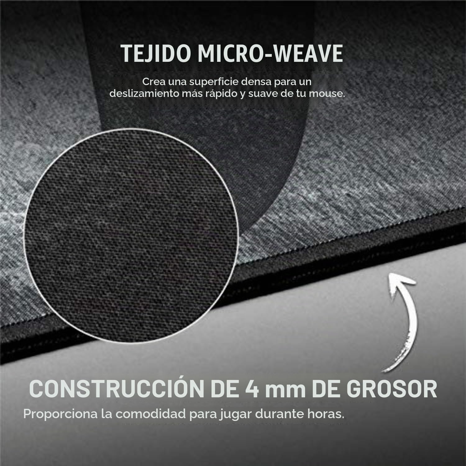 Corsair MM350 PRO Alfombrilla Tela a Prueba de Derrames para Juegos, Superficie 93 cm x 40 cm, Microtejido, Goma Afelpada gruesa 4 mm, Base Goma Texturizada Antideslizante, Negro/Gris, Extendido XL