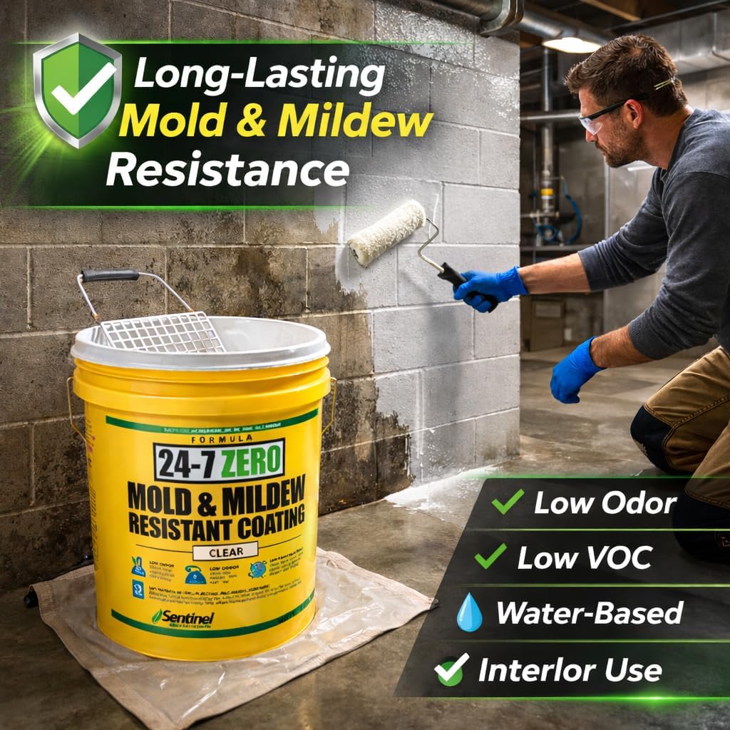 Sentinel 24-7 Zero Interior Mold & Mildew Resistant Coating (5 Gallons, Clear) 24-7ZERO 0