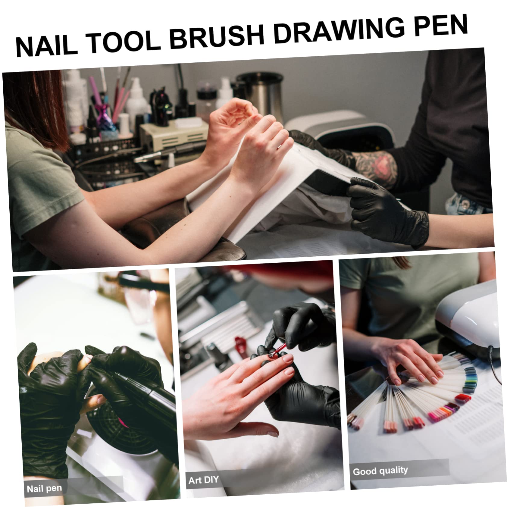 Healeved 5pezzi Pennarello Per Unghie Creativo Pennello Per Nail Art Gel Pennino Leggero e Riutilizzabile Per Decorazione Unghie Strumento Professionale Per Manicure Art Fine
