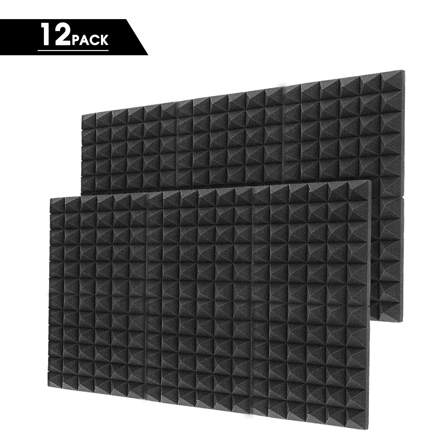 Buy Acoustic Foam Panels, 12Pack 2" X 12" X 12" SoundProof Padding Foam