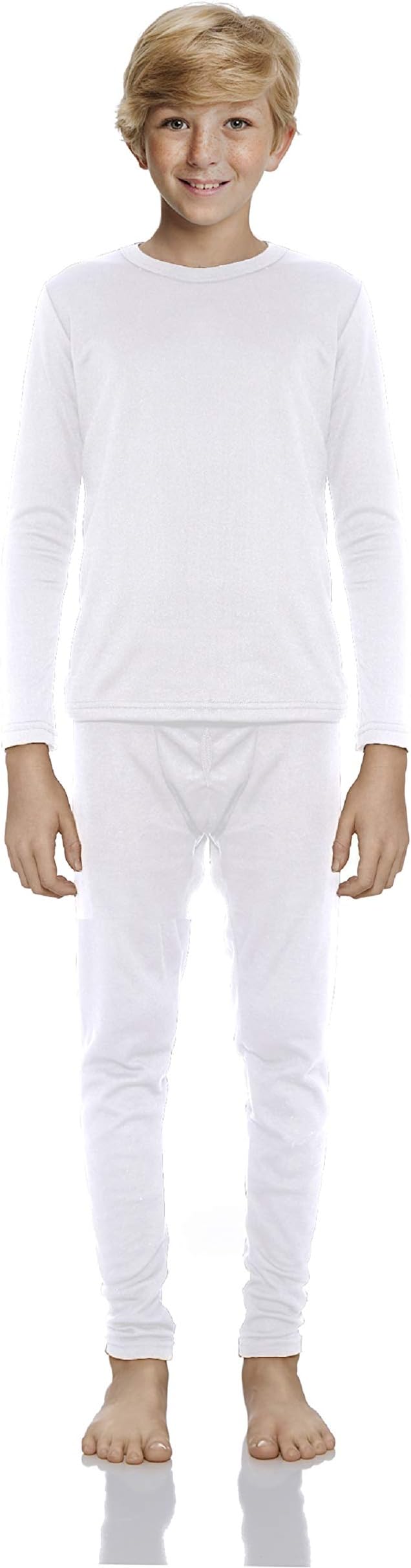 ROCKY Thermal Underwear for Boys Cotton Knit Thermals Kids Base Layer Long John Pajamas Set