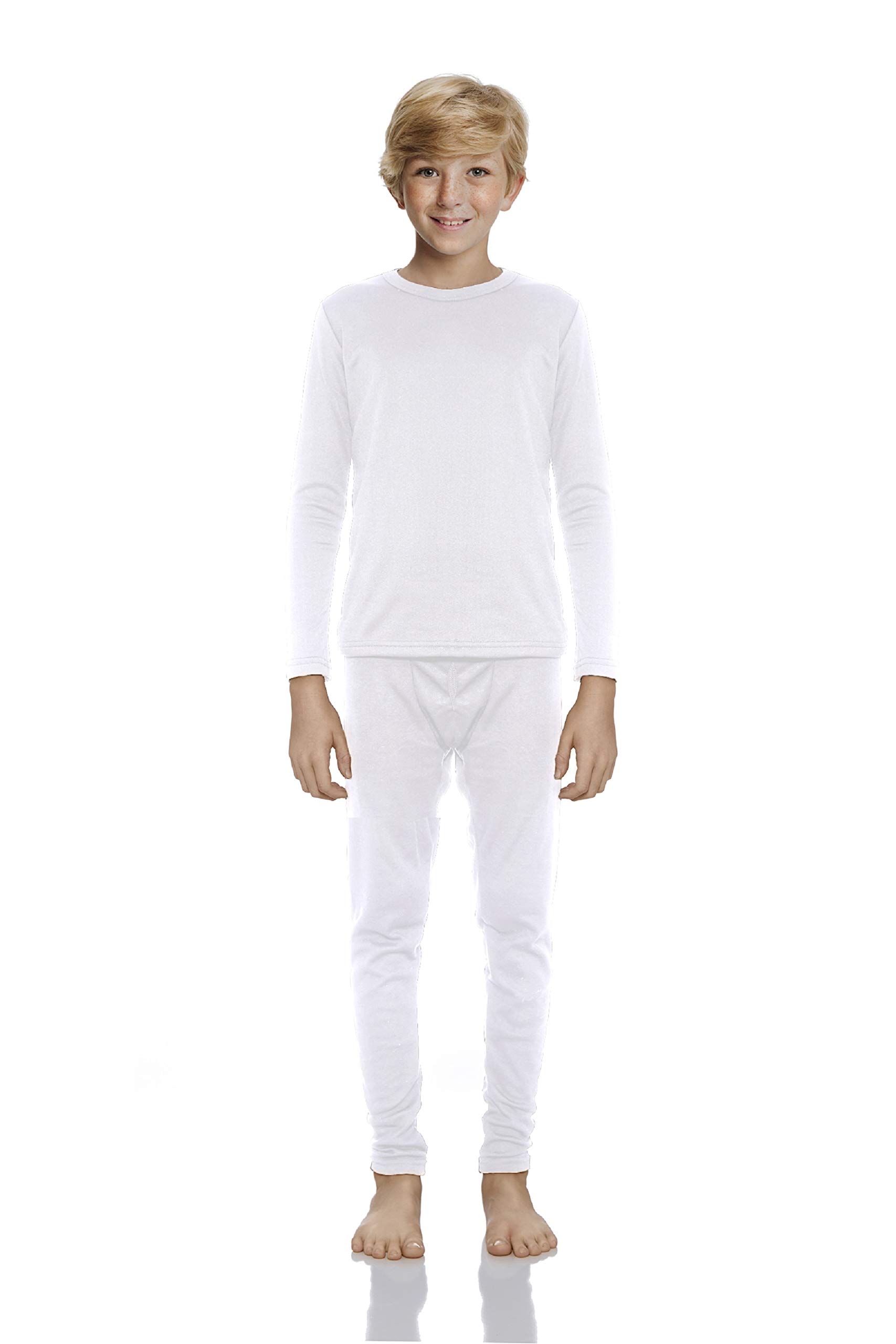 ROCKY Thermal Underwear for Boys Cotton Knit Thermals Kids Base Layer Long John Pajamas Set