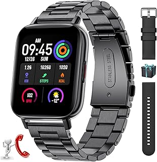 LIGE Smart Watch for Men with Bluetooth Call,1.69" HD Fitness Tracker Watch with Message Push,Heart Rate/Blood Oxygen/Sleep Tracker,IP67 Waterproof Men Smart Watch Black